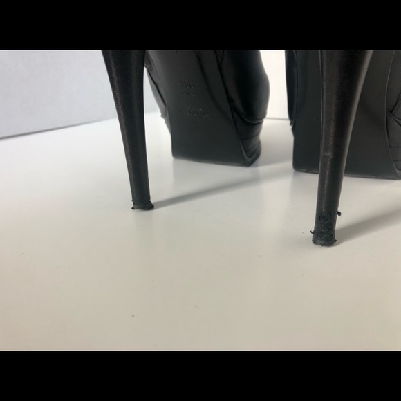 YSL Tribute Black Platform Knee High Boot 38.5 - Picture 7 of 14